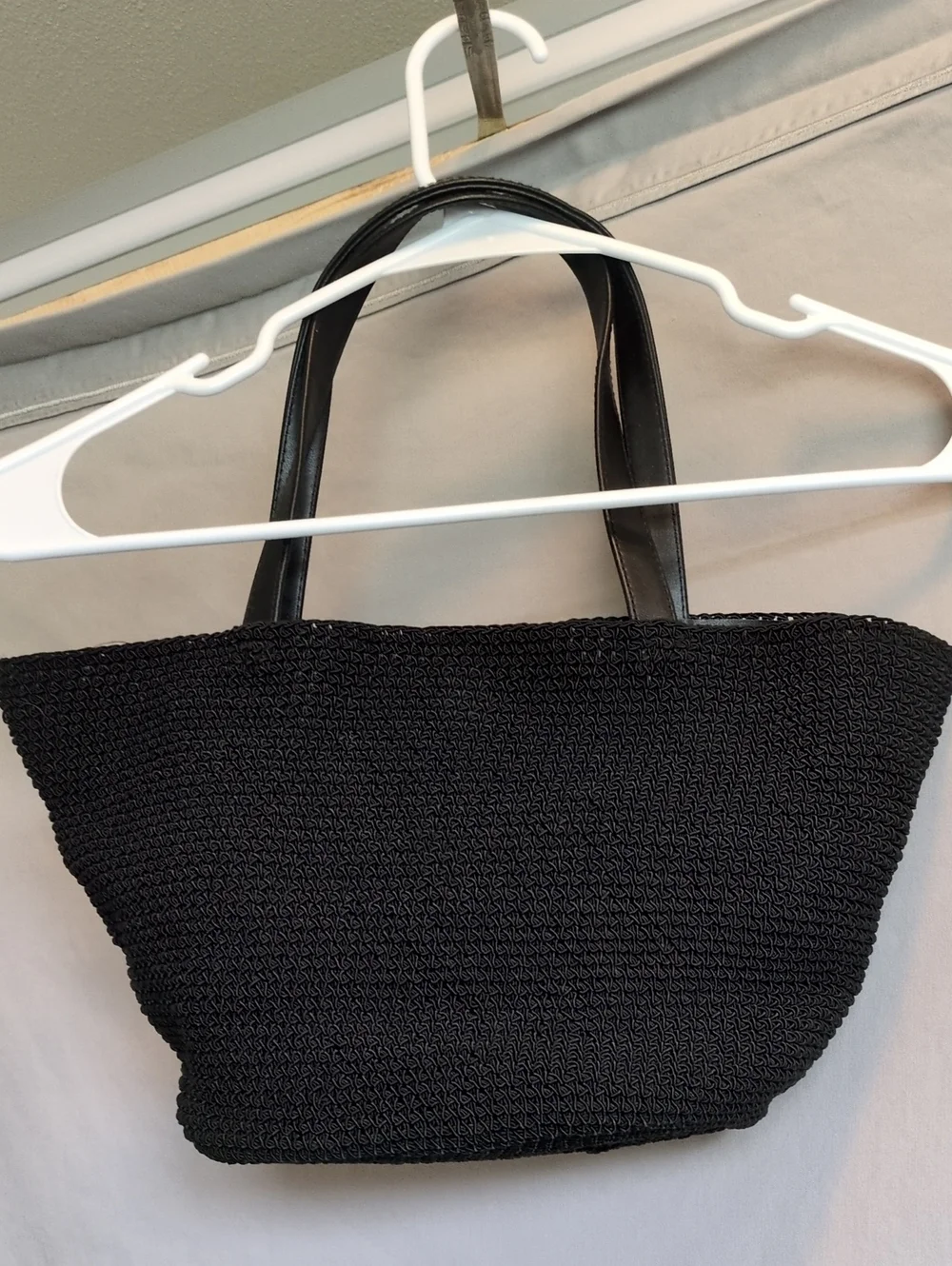 Black Giraffe Embroidered Handbag